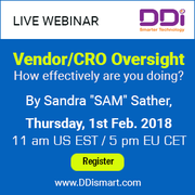 Webinar On Vendor/CRO Oversight How effectively are you doing?