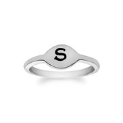 Personalized Initial Ring - SR100-SSPLWG
