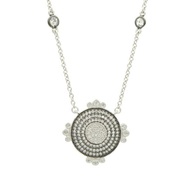 Buy Signature Round Pave Disc Pendant for Women